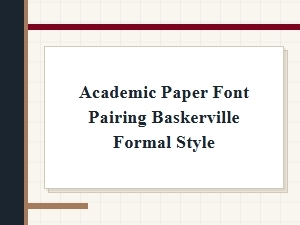 Formal Serif Pairings with Baskerville