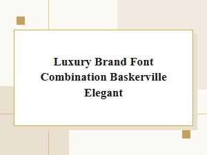 Baskerville and Elegant Serif Fonts for Luxury Brands